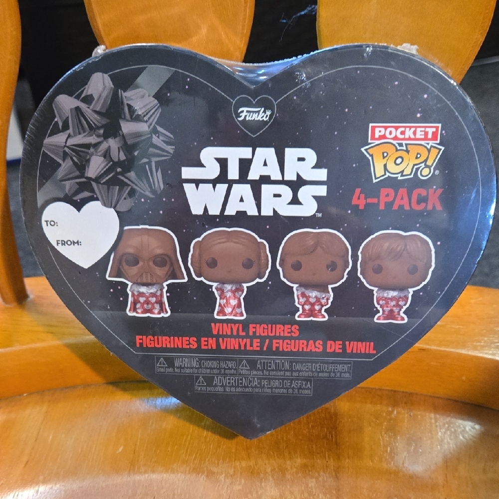 Funko Star Wars Pocket Pop! 4-Pack Vinyl Figures in Black Heart Box..collectable